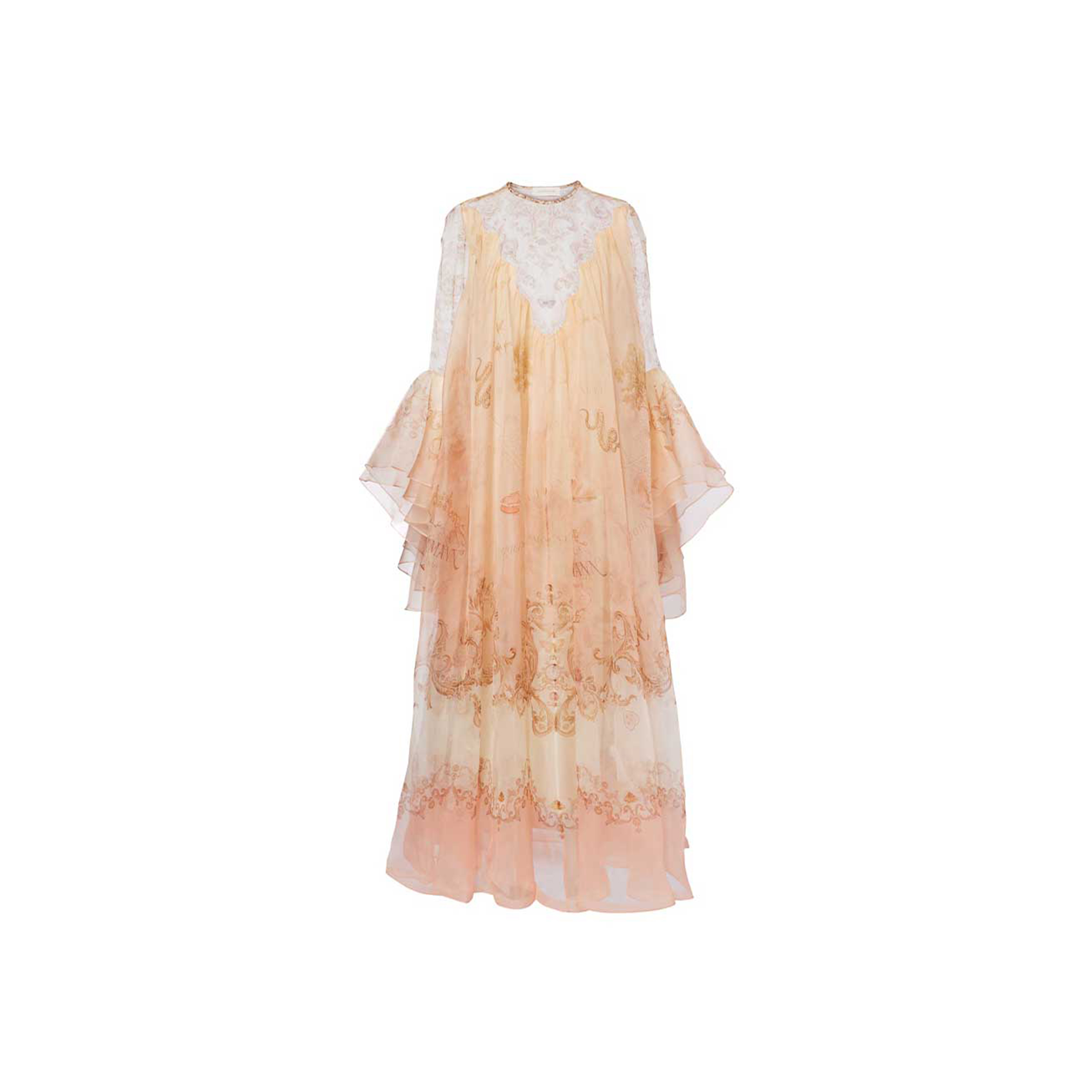 ZIMMERMANN HYPNOTIC PRINTED SILK GOWN 